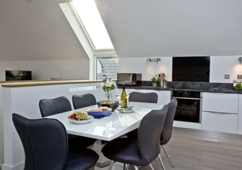 The kitchen & dining area at Black Sea Horse, Westward Ho!