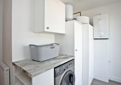 The utility room at Black Sea Horse, Westward Ho!