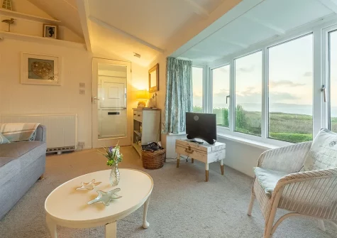 The living area at Blue Haze, Gwithian