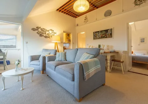 The living area at Blue Haze, Gwithian