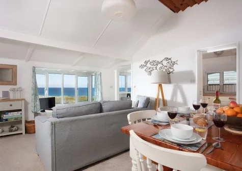 The living area at Blue Haze, Gwithian