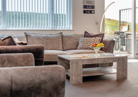 The living area at Blue Horizons, Holywell