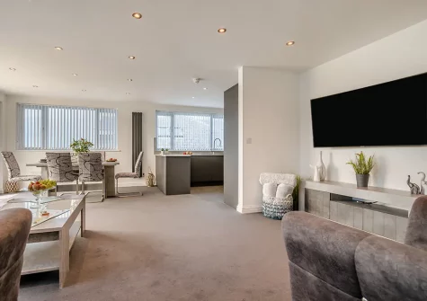 The living area at Blue Horizons, Holywell