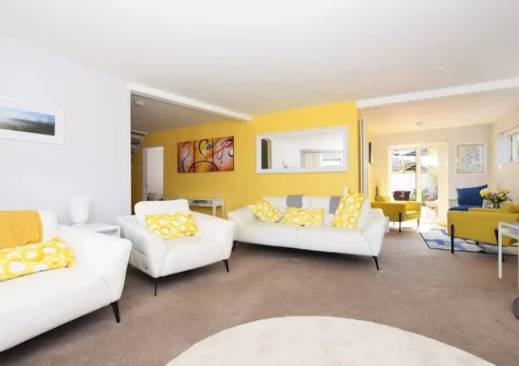 The living room at Blue Horizons, Paignton