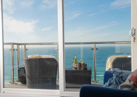 The view from the living room at Blue Yonder, Praa Sands