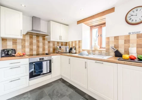The kitchen at Bluebell Barn, Alfardisworthy