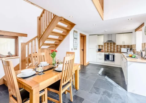 The kitchen & dining area at Bluebell Barn, Alfardisworthy