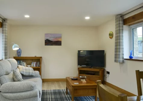 The living area at Bluebell Barn, Meldon
