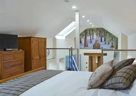 The bedroom at Bluebell Barn, Meldon