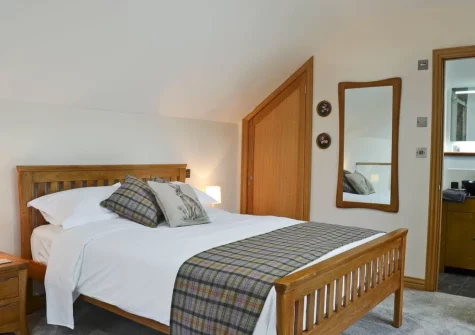 The bedroom at Bluebell Barn, Meldon