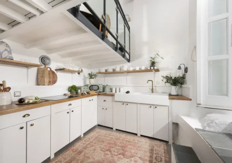 The kitchen at Bluebell Cottage, St Ives