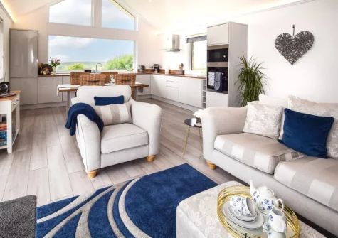 The living area at Bluebell Cottage, St Just