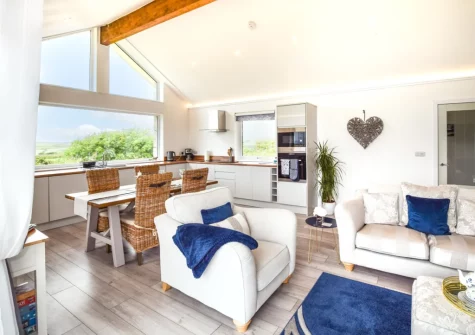 The living area at Bluebell Cottage, St Just