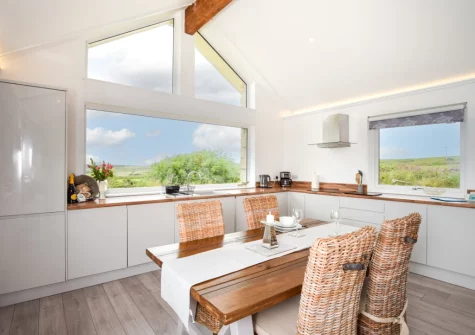 The kitchen & dining area at Bluebell Cottage, St Just