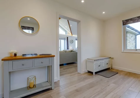 The entrance hallway at Bluebell Cottage, St Just