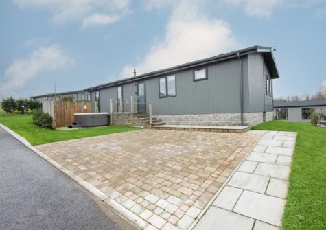 Outside Bluebell Lodge, 29 Roadford Lake Lodges, Broadwoodwidger