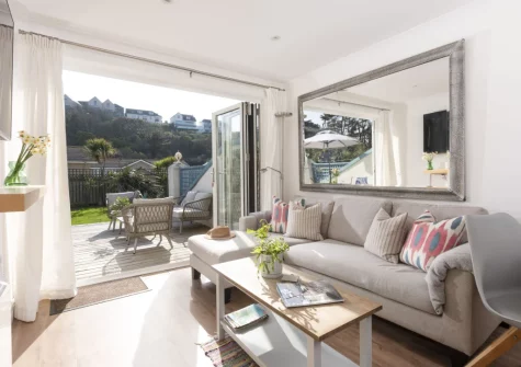 The living area at Bluebirds, Polzeath