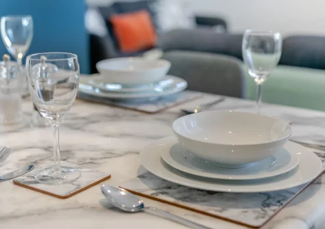 The dining area at Blueskies, Padstow