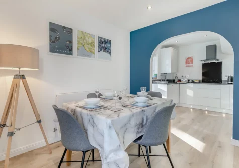 The dining area at Blueskies, Padstow