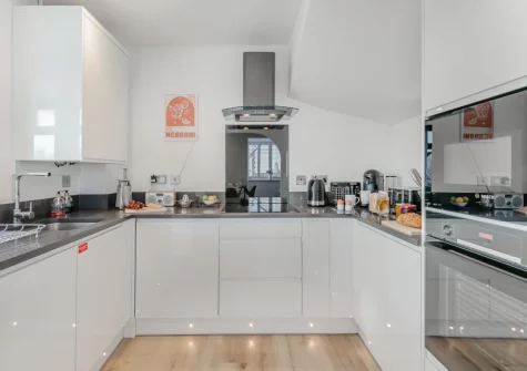 The kitchen at Blueskies, Padstow