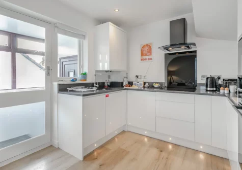 The kitchen at Blueskies, Padstow