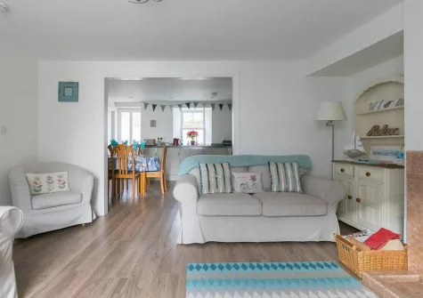 The living room at Blythswood, Marazion