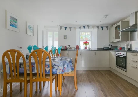The kitchen & dining area at Blythswood, Marazion