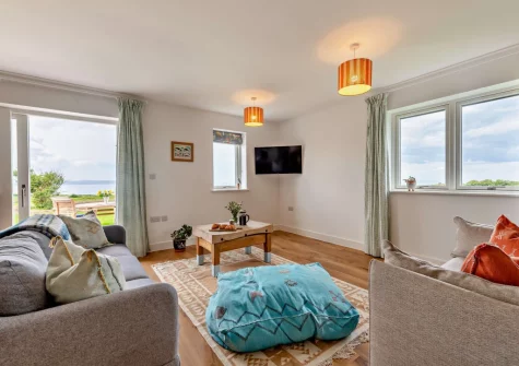 The living area at Boatlake Barn, Greencliff Farm, Abbotsham