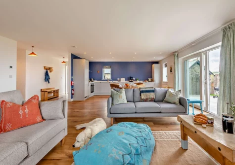 The living area at Boatlake Barn, Greencliff Farm, Abbotsham