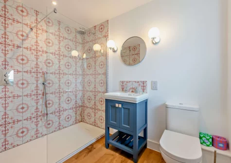 Bedroom #1 en-suite shower room at Boatlake Barn, Greencliff Farm, Abbotsham