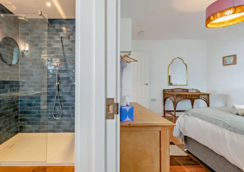 Bedroom #2 & en-suite shower room at Boatlake Barn, Greencliff Farm, Abbotsham