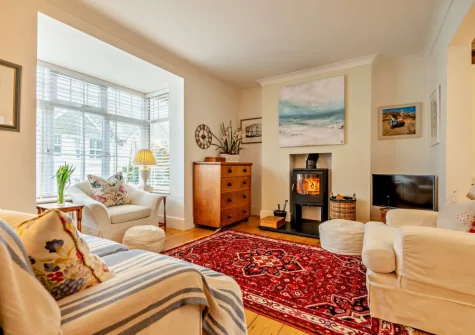 The living area at Bobs Cottage, Padstow