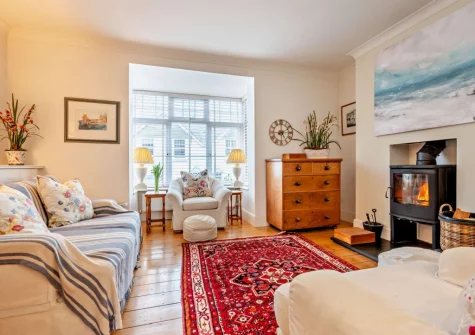 The living area at Bobs Cottage, Padstow