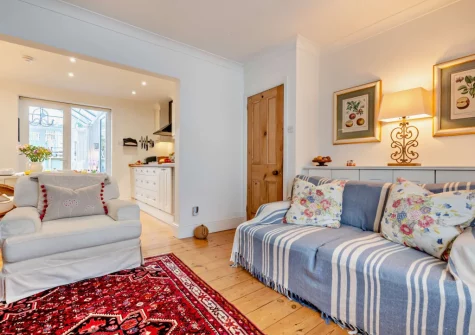 The living area at Bobs Cottage, Padstow