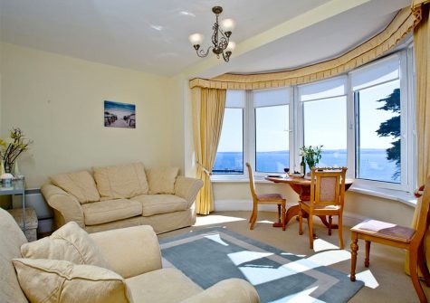 The living area at Boohay, Bay Fort Mansions, Torquay