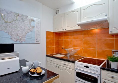 The kitchen at Boohay, Bay Fort Mansions, Torquay