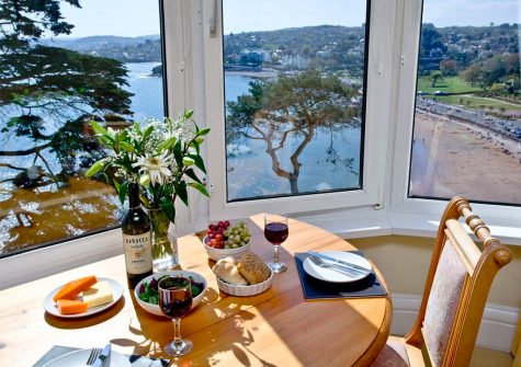 The dining area at Boohay, Bay Fort Mansions, Torquay