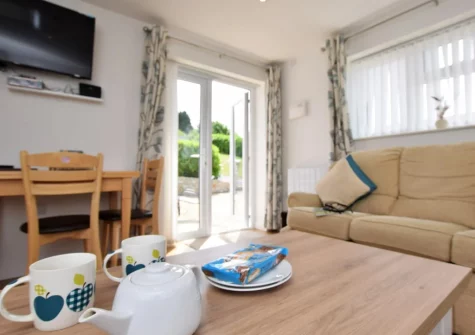 The living & dining area at Borders Edge Lodge, Raymond's Hill