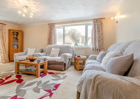 The living room at Bos-Coed, Perran Downs