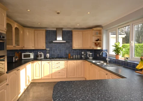 The kitchen at Bos-Coed, Perran Downs