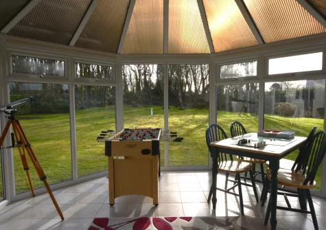 The games room at Bos-Coed, Perran Downs