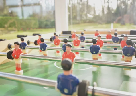 The games room at Bos-Coed, Perran Downs