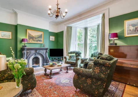 The living room at Boslandew House, Mousehole