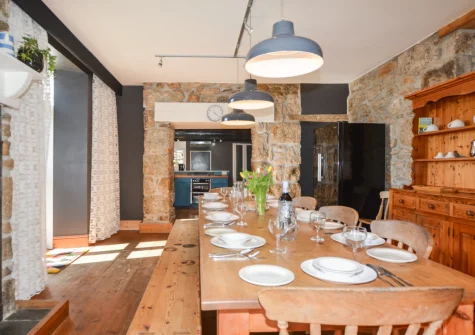 The dining room at Boslandew House, Mousehole