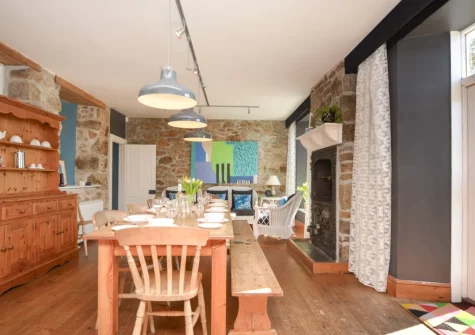 The dining room at Boslandew House, Mousehole