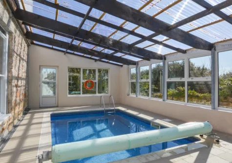 The heated swimming pool at Boslandew House, Mousehole