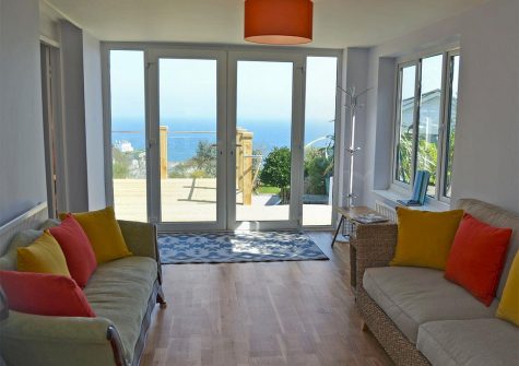 The living area at Bosprennis, Mevagissey