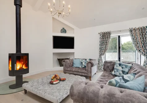 The living area at Bowjy, Liskeard