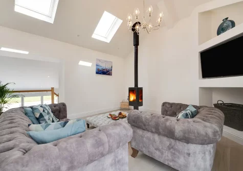 The living area at Bowjy, Liskeard