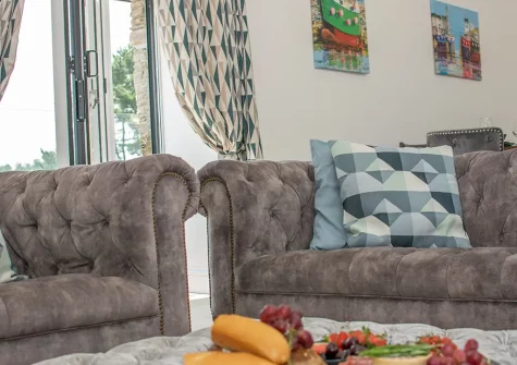 The living area at Bowjy, Liskeard